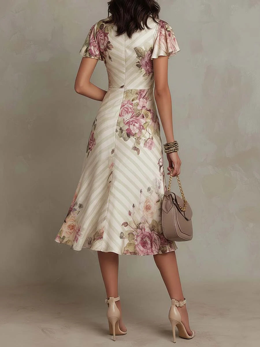 Vilma - Stylish Satin Midi Dress