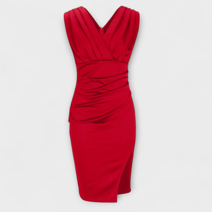 Desi - Dress with V-neck and slit