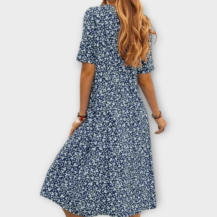 Paula - Stylish Floral Dresses Made from High-Quality Fabric