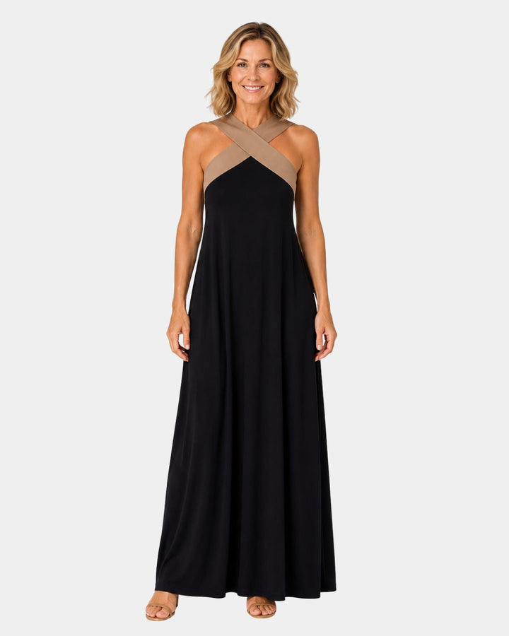 Iva | Maxi Dress with Crisscross Straps