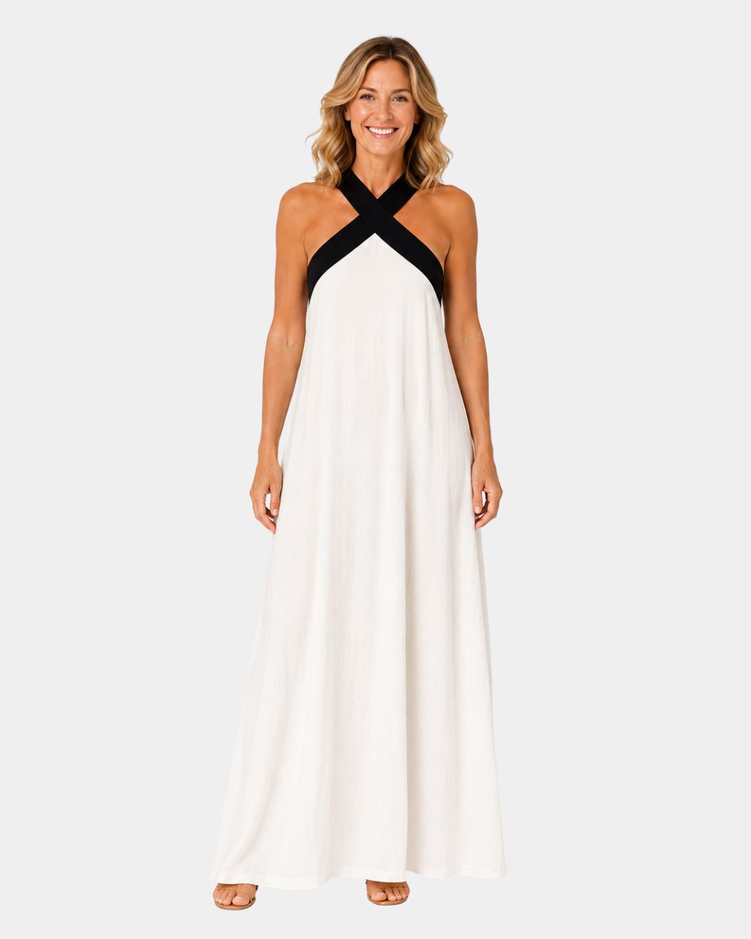 Iva | Maxi Dress with Crisscross Straps