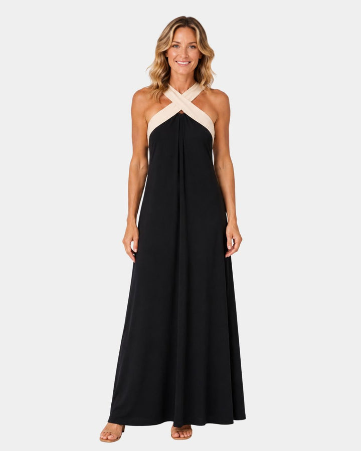 Iva | Maxi Dress with Crisscross Straps