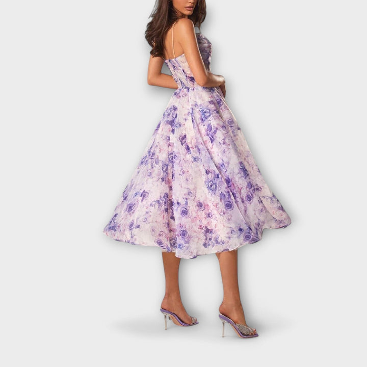 Stylish Midi Dress in Chiffon