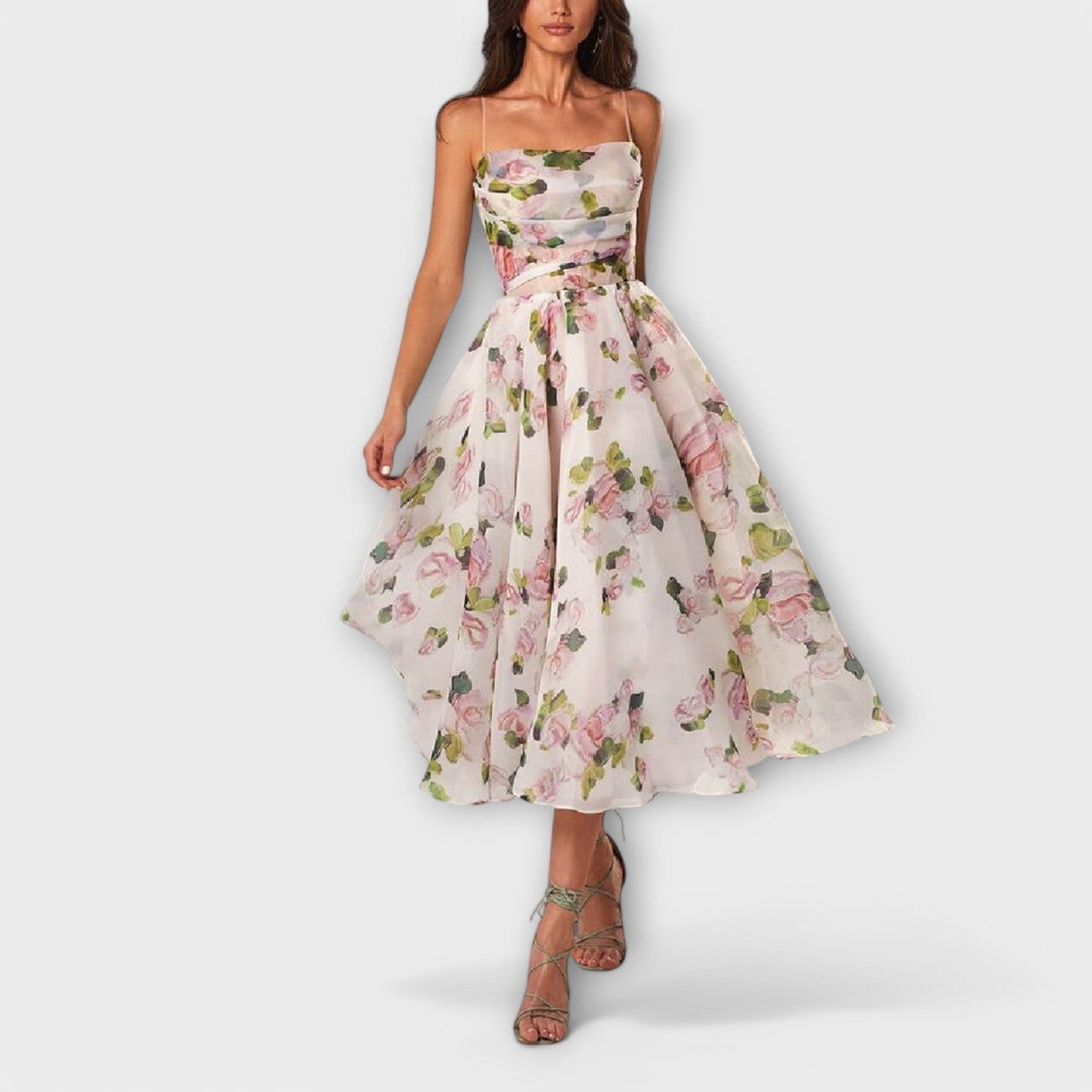 Stylish Midi Dress in Chiffon