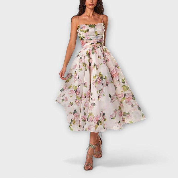 Stylish Midi Dress in Chiffon