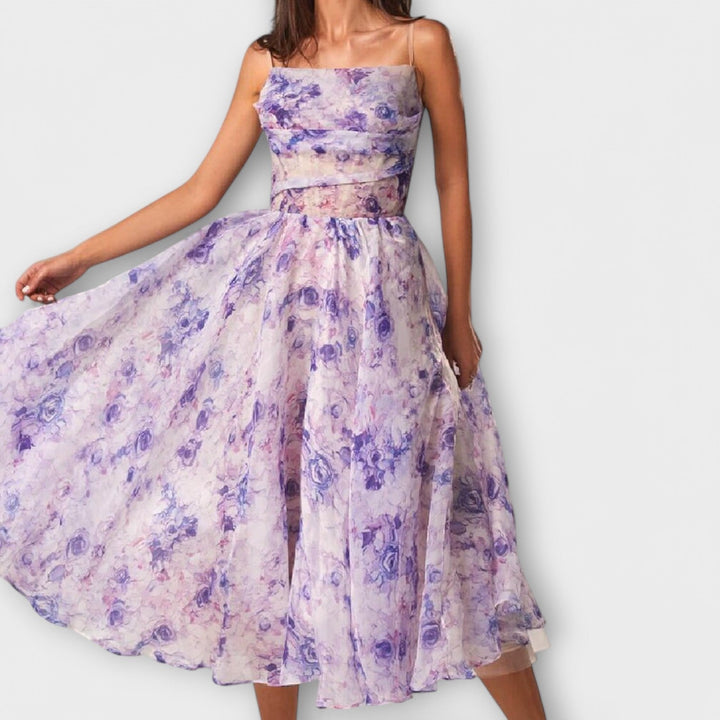 Stylish Midi Dress in Chiffon