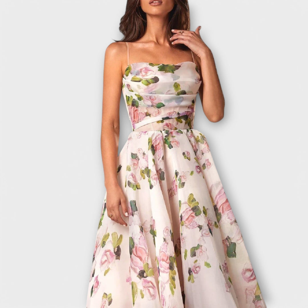 Stylish Midi Dress in Chiffon