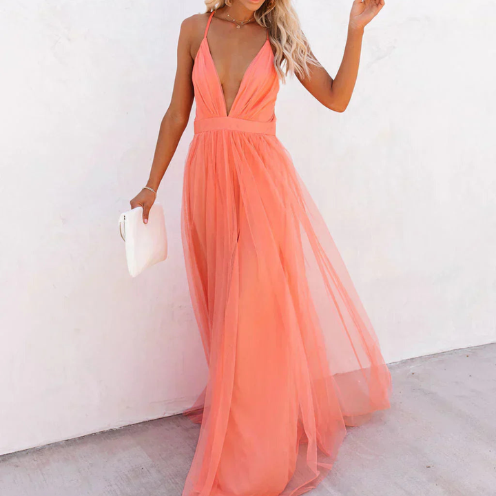 Elli™ | Coral Maxi Dress