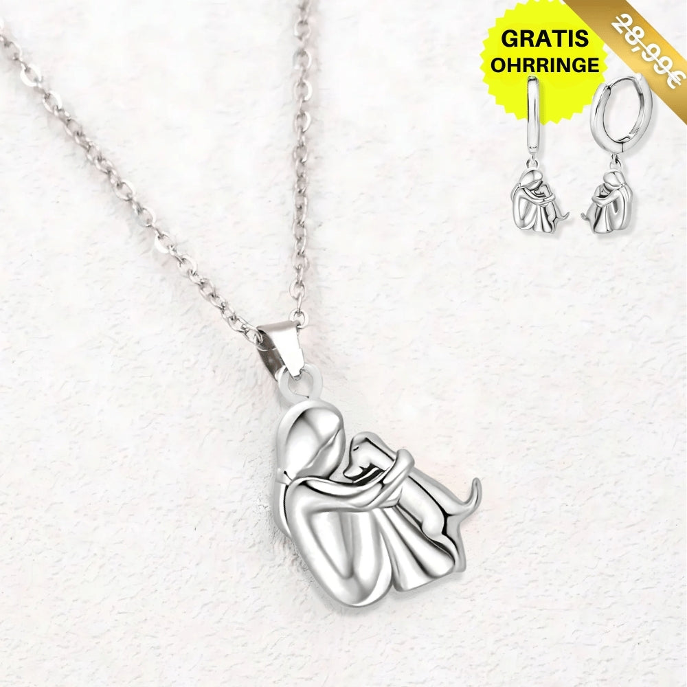 Fortuna Necklace with Dog Motif (+ Free Earrings)