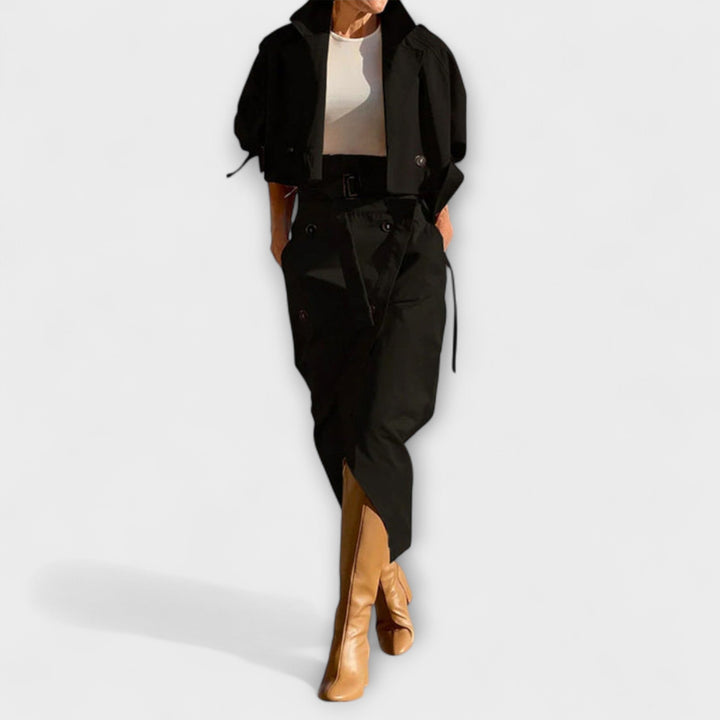 Lyra - Elegant Midi Dress with Pockets