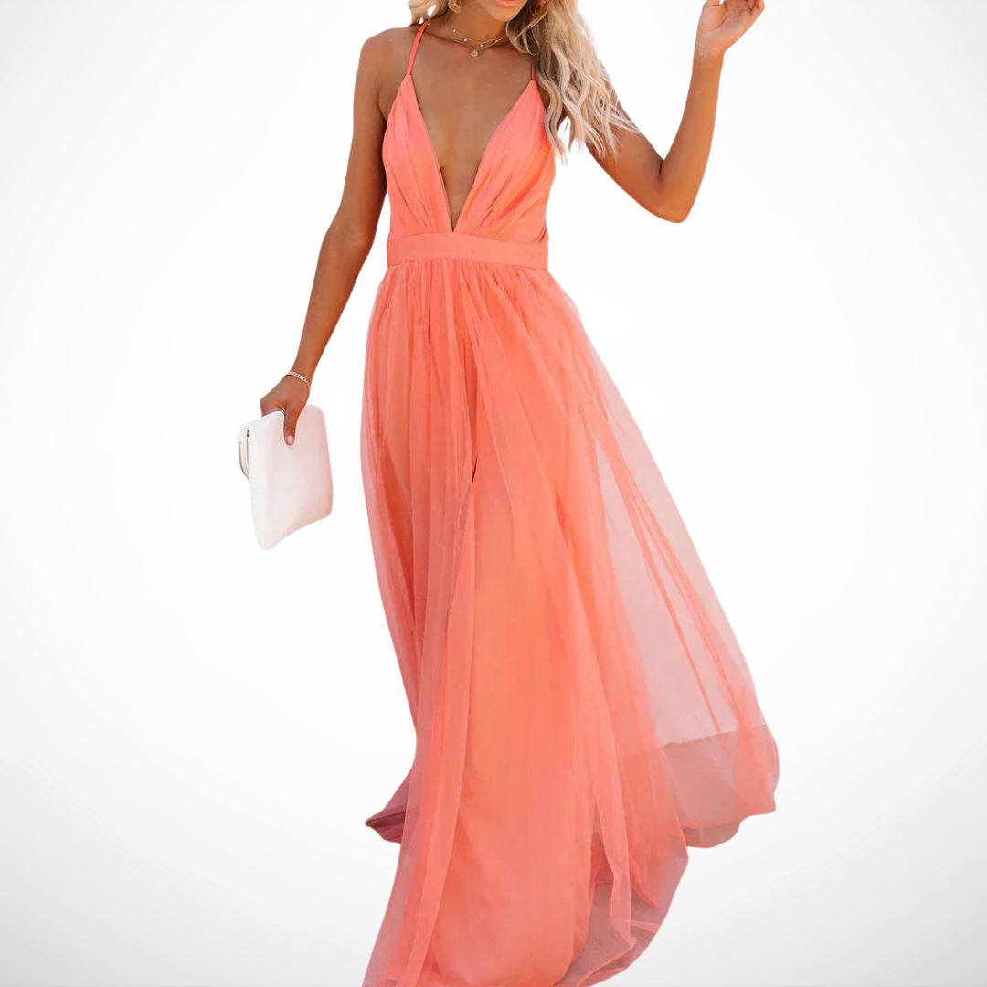 Elli™ | Coral Maxi Dress
