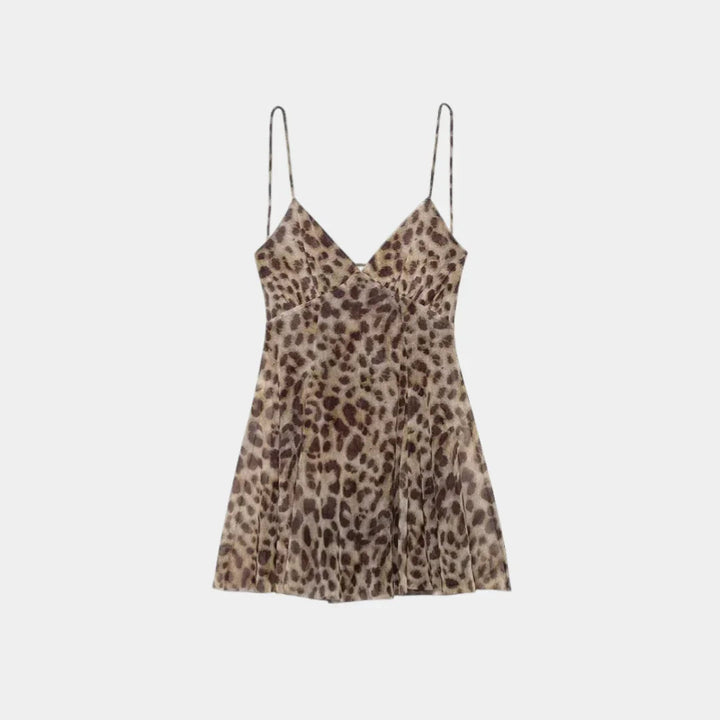 Noémie | Sleeveless Leopard Dress