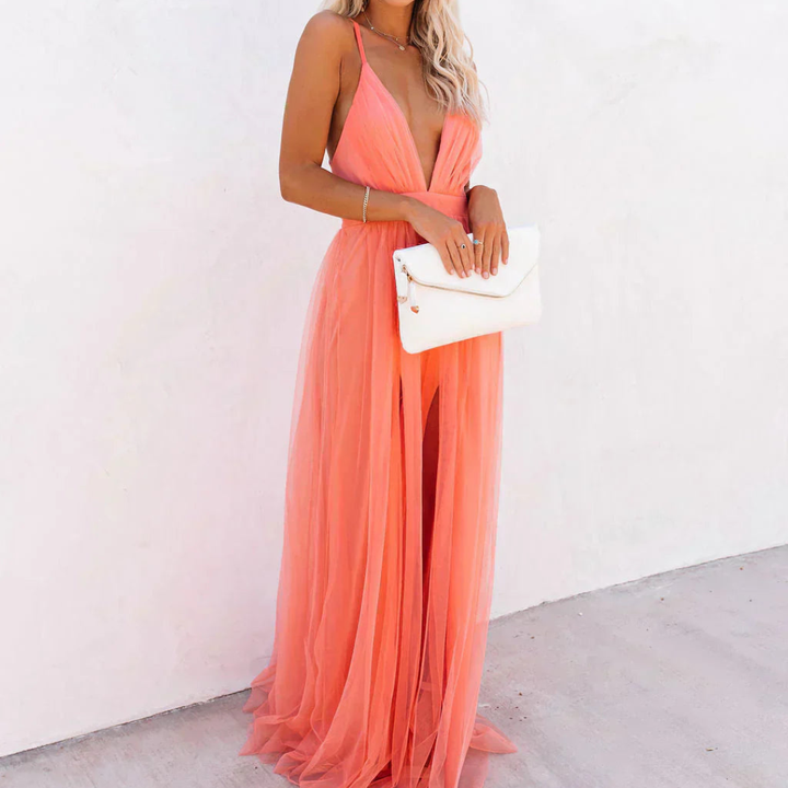 Elli™ | Coral Maxi Dress