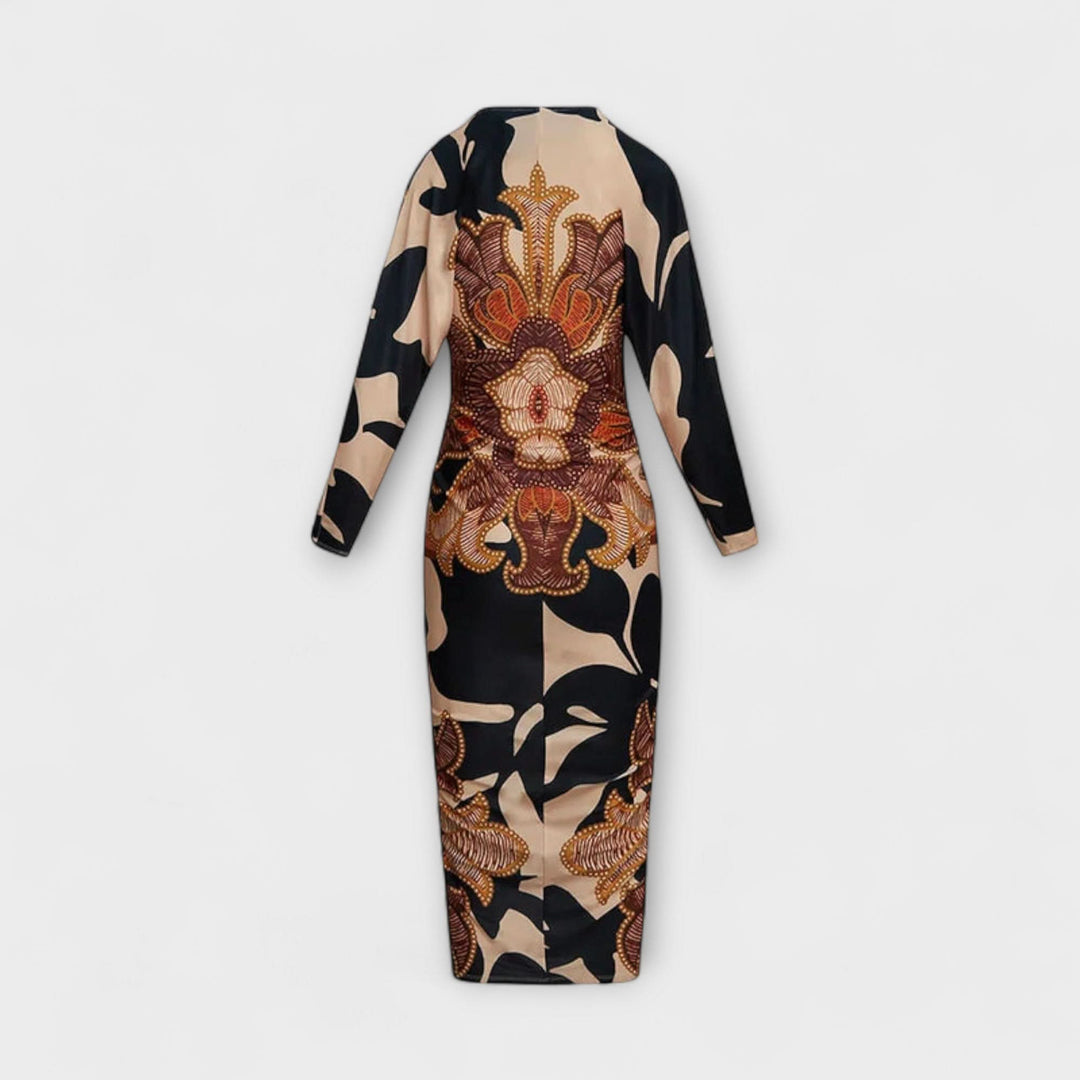 Cleo - Unique midi dresses with dolman sleeves and Brasilia patterns