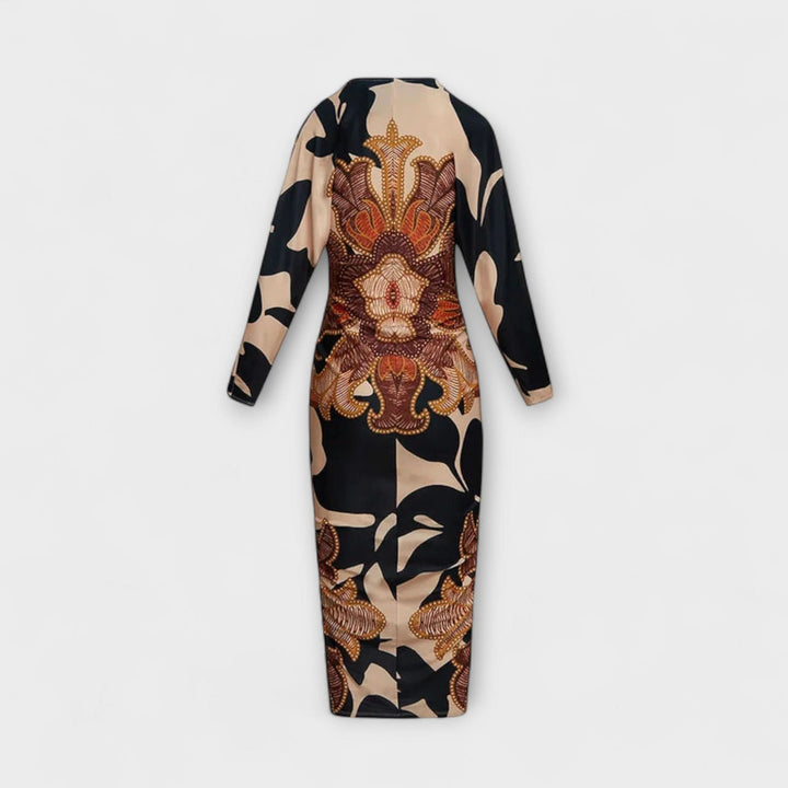 Cleo - Unique midi dresses with dolman sleeves and Brasilia patterns