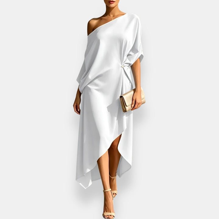 Oriana – Asymmetrical Pleated Dress