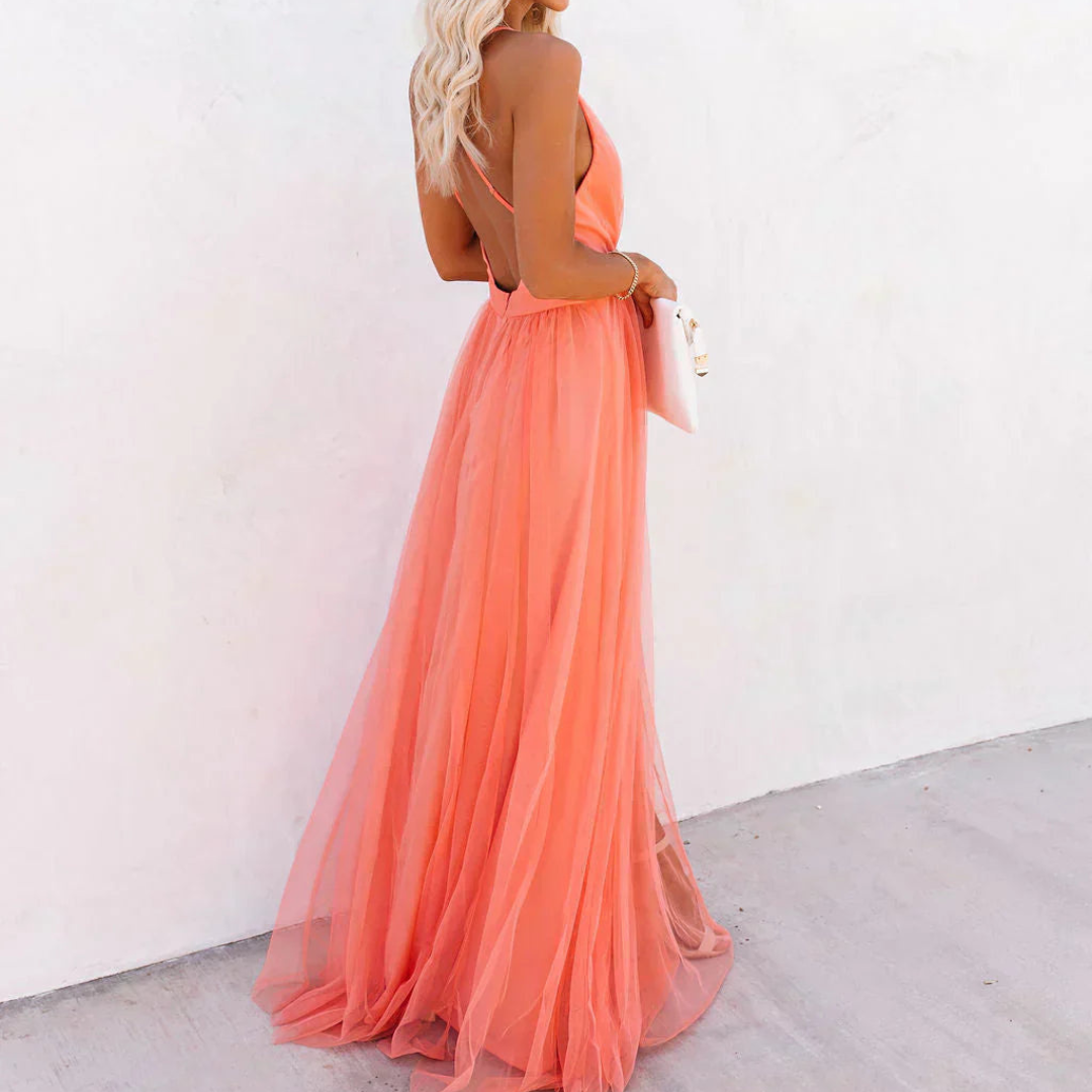 Elli™ | Coral Maxi Dress