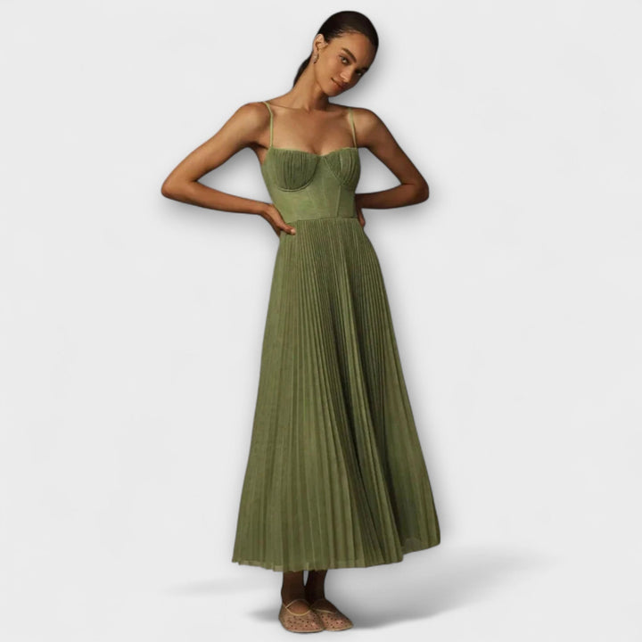 Marilyn - Midi Dress with Bustier Design