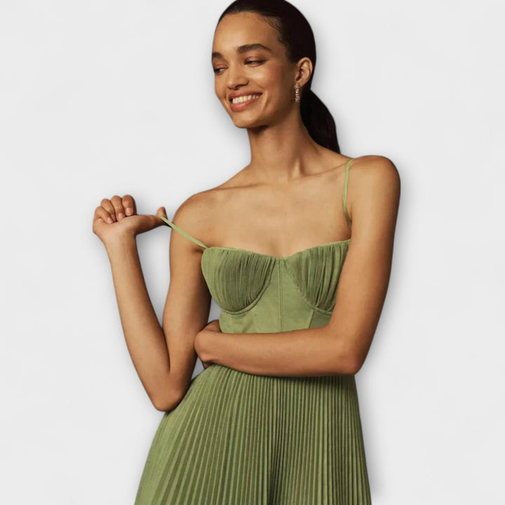 Marilyn - Midi Dress with Bustier Design