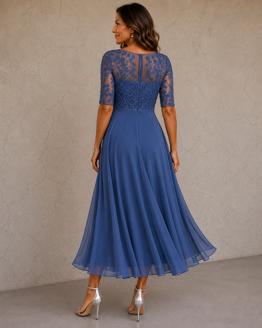 Maria – Lace and Chiffon Dress