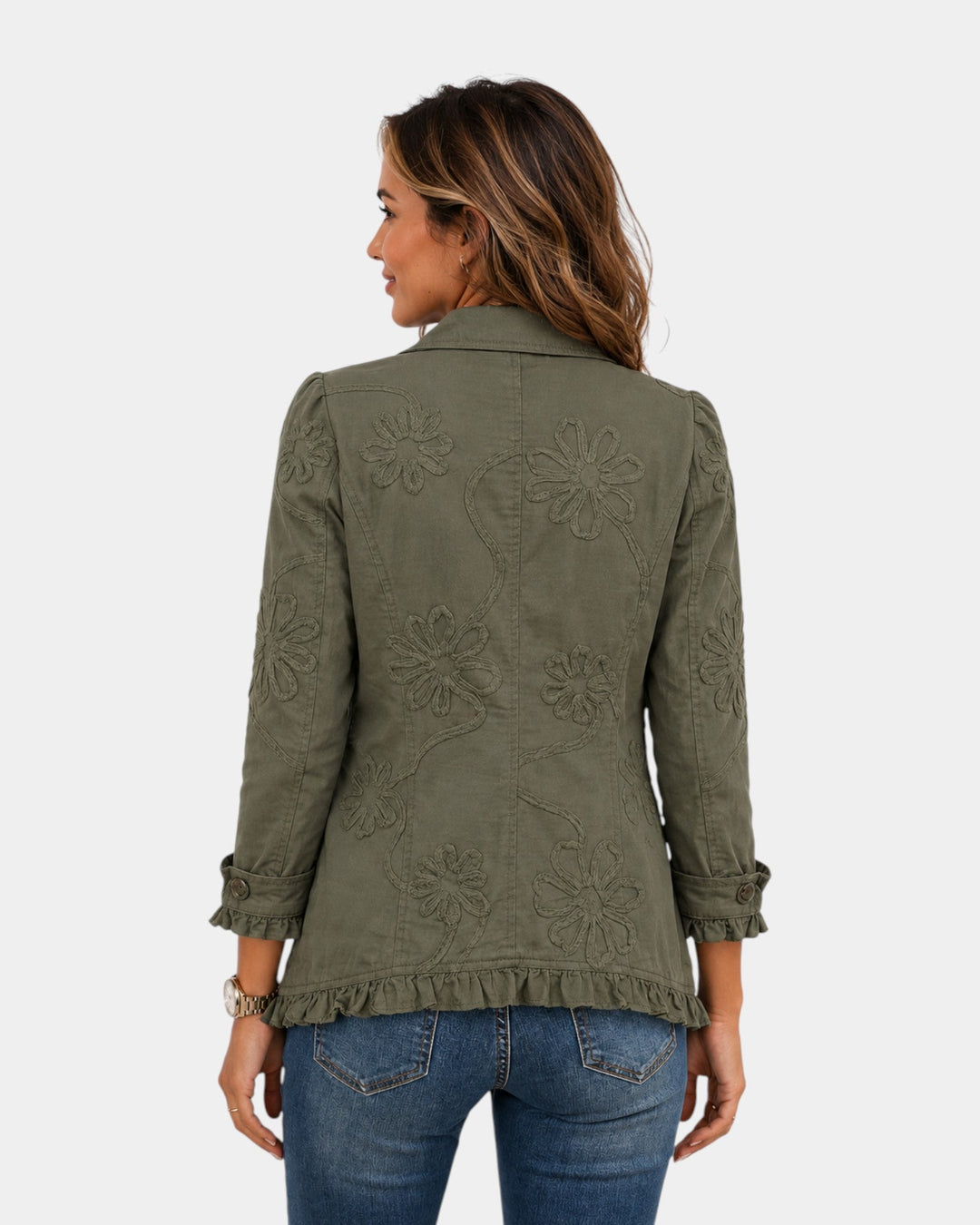 Ascension | Embroidered Jacket with Ruffles