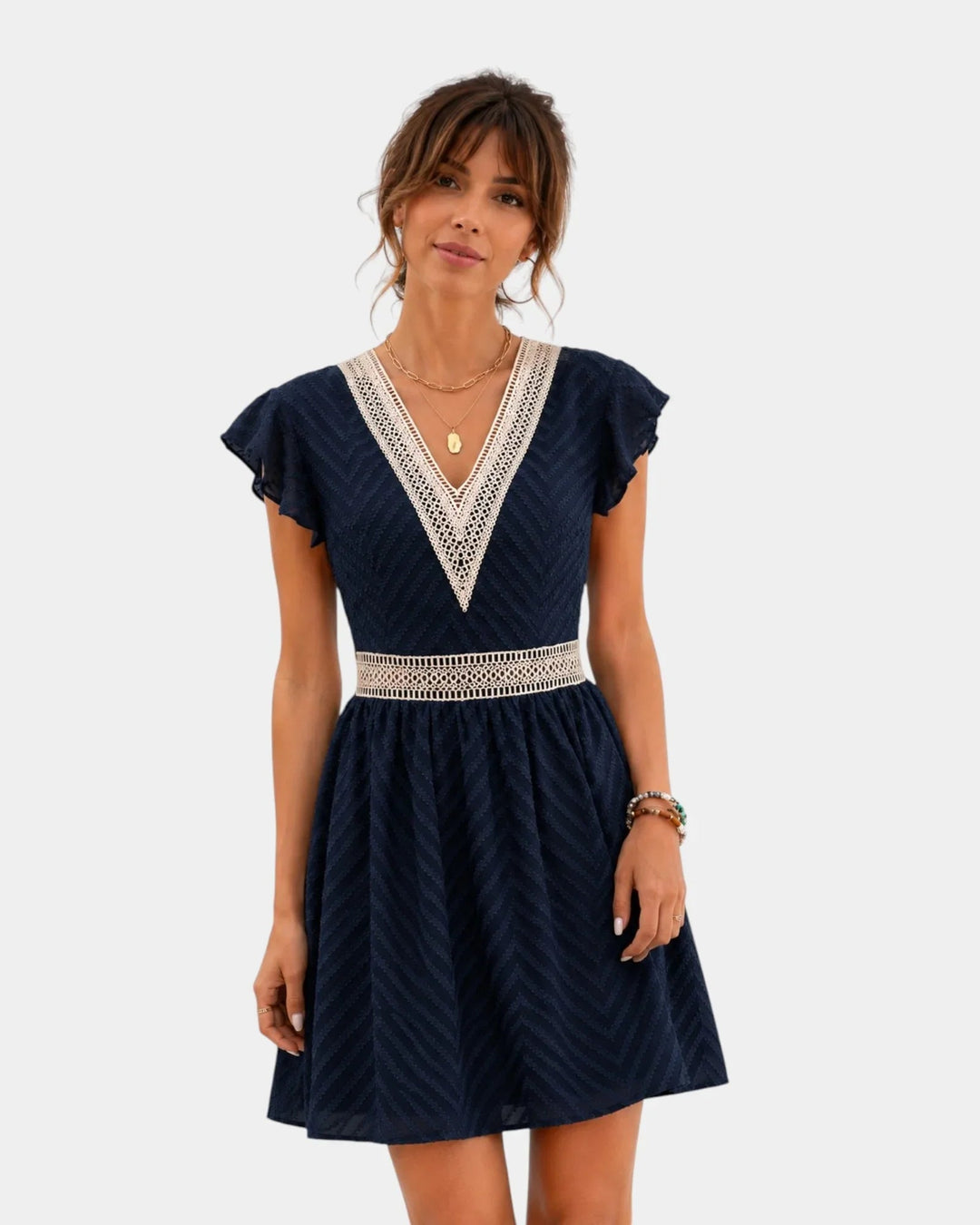 Hava | Short Dress with V-Neck