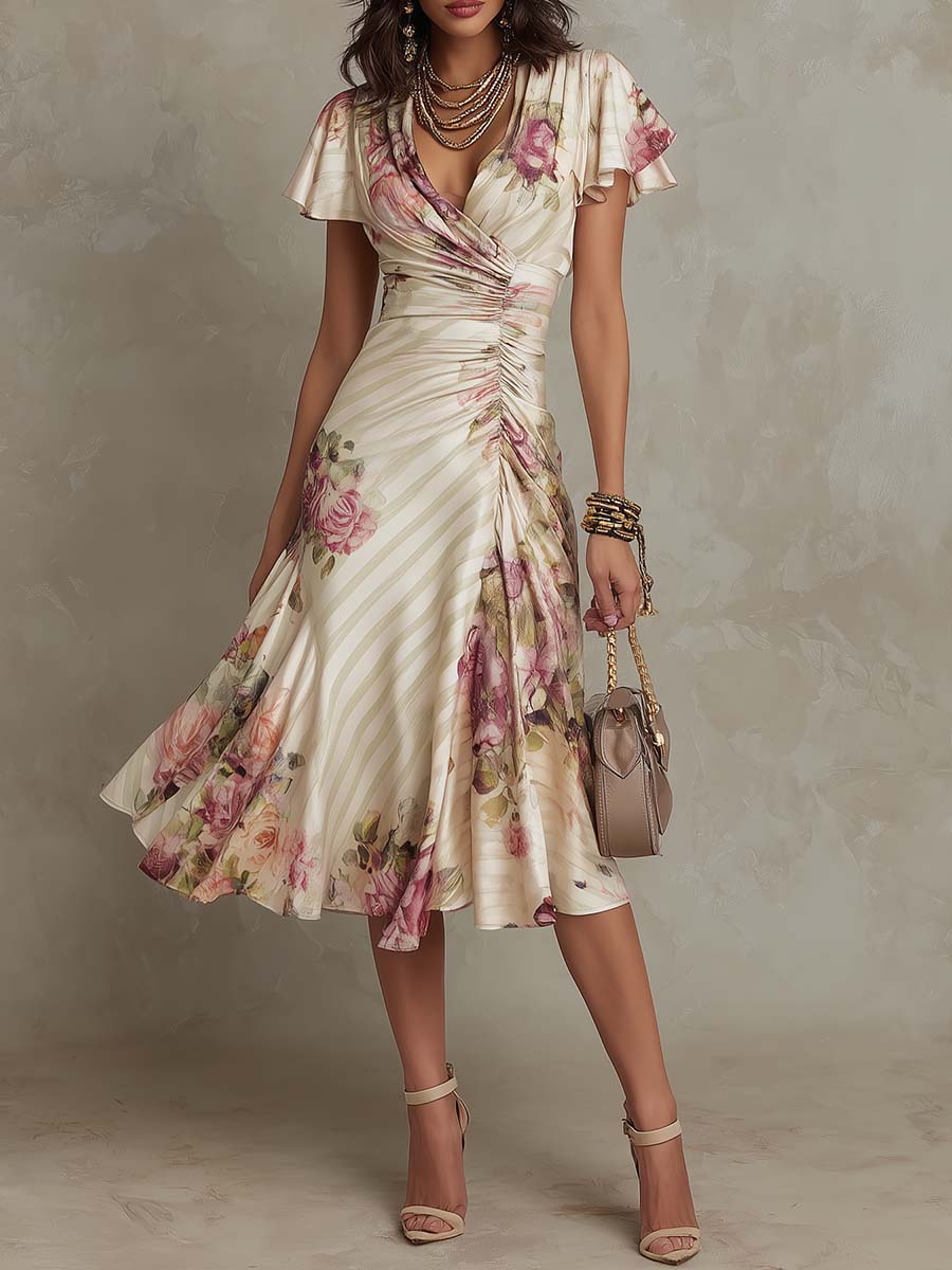 Vilma - Stylish Satin Midi Dress