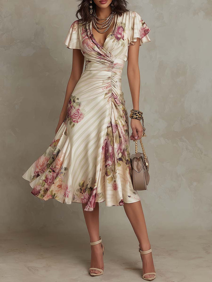 Vilma - Stylish Satin Midi Dress