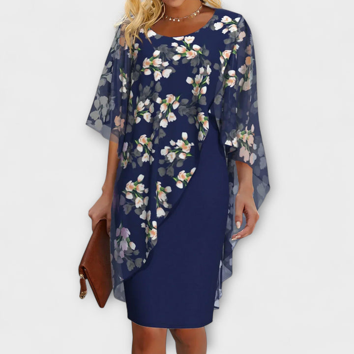 Lyanna - Floral Chiffon Dress Designed for Women