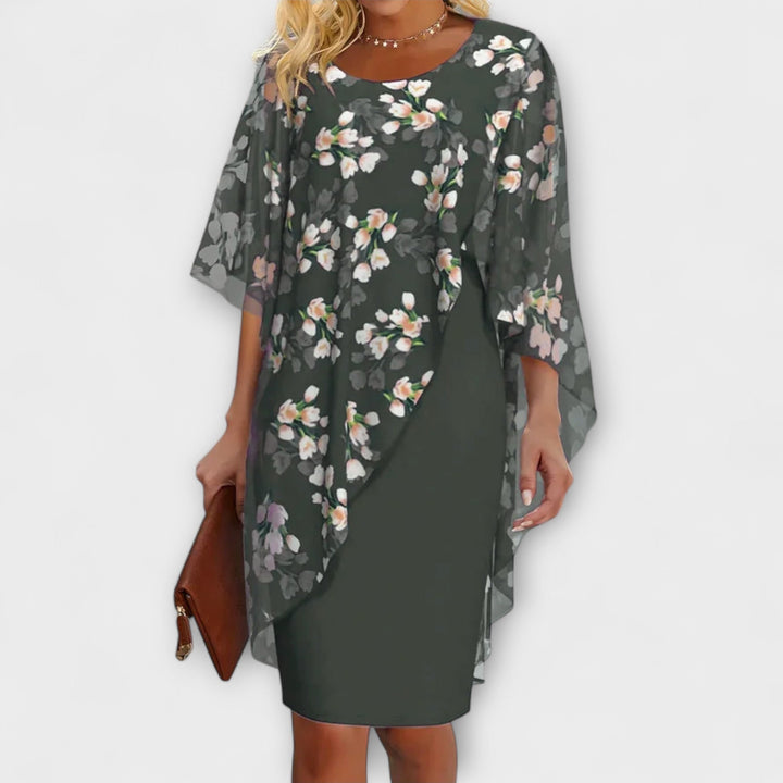 Lyanna - Floral Chiffon Dress Designed for Women