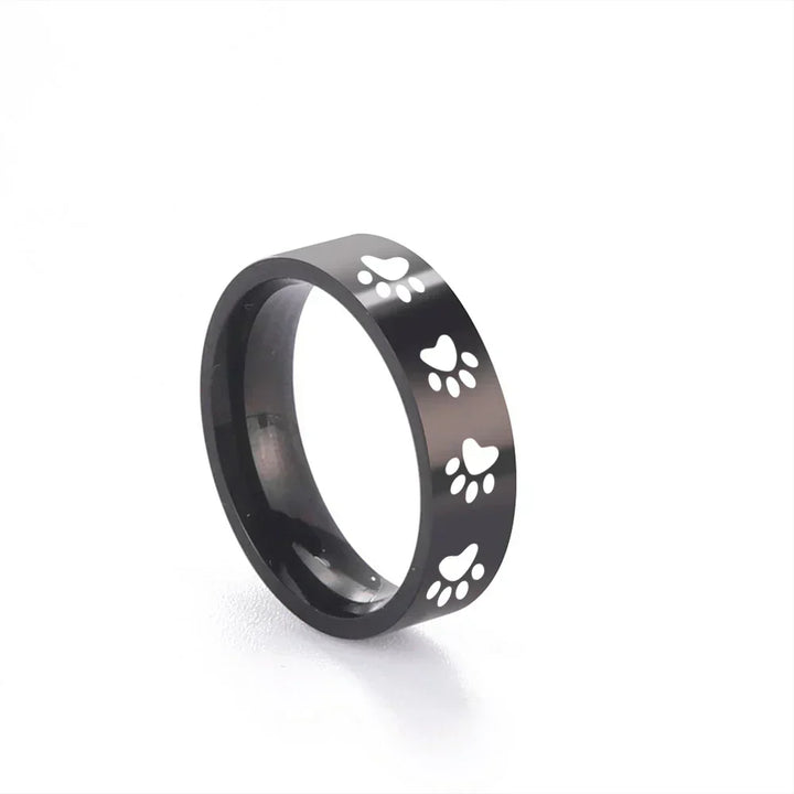 Stainless Steel Paw Ring – Symbolic Jewellery for Animal Lovers