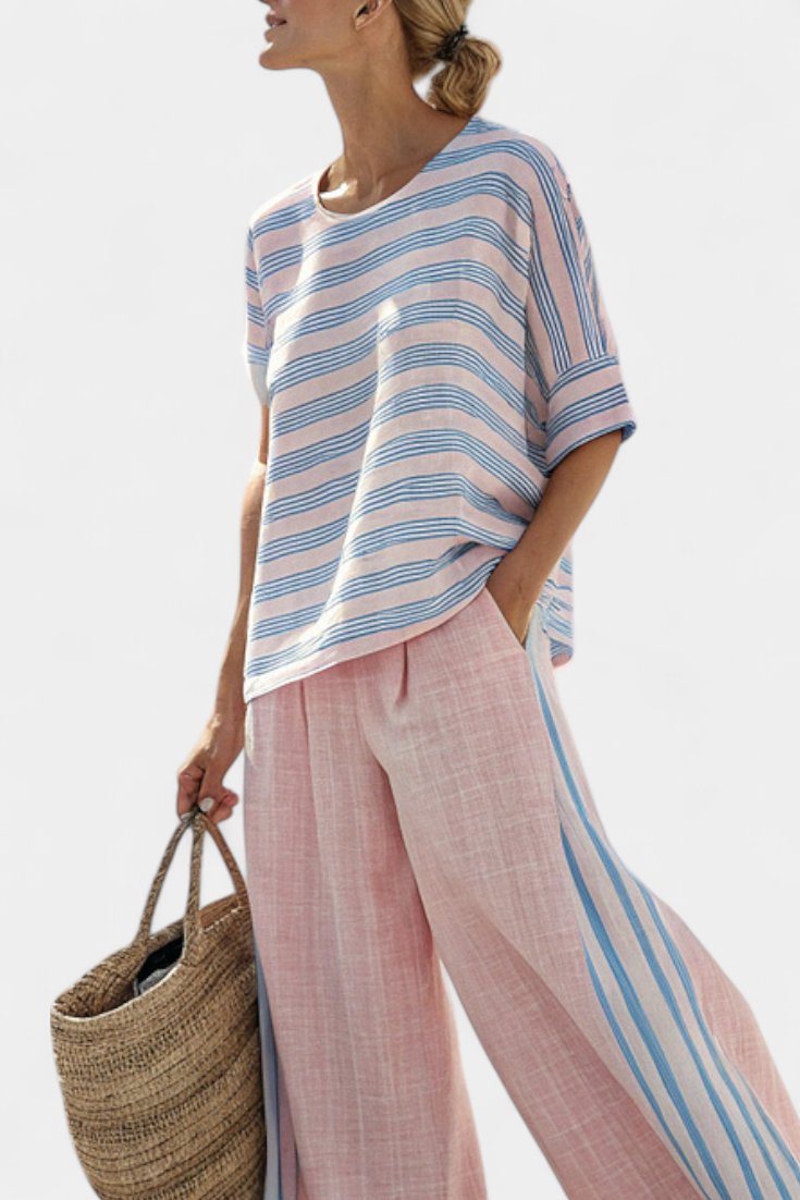 Katherine - Stylish Blue Soft Pants