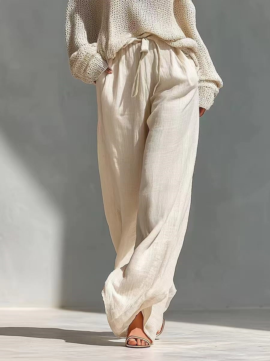 Saara - Modern Knit and Linen Set