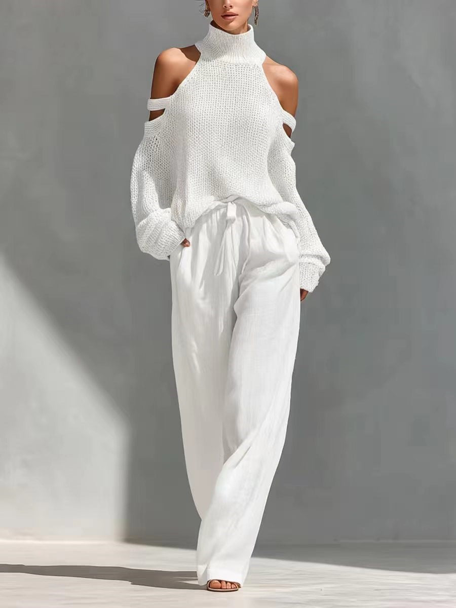 Saara - Modern Knit and Linen Set