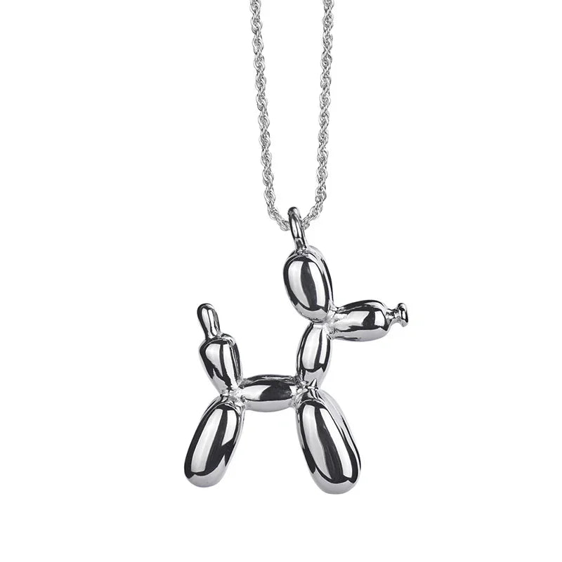 Balloon Dog Necklace – Playful Women's Necklace with Gold-Look Animal Pendant