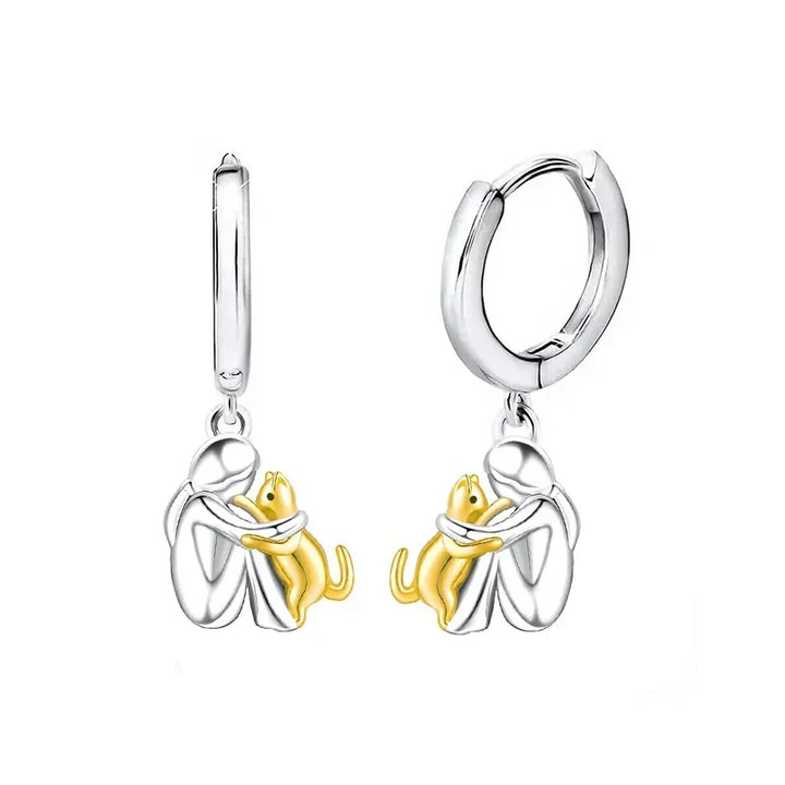 Lily™ - Cat Icon Earrings (Round Clasp)