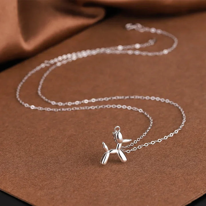 Balloon Dog Necklace – Playful Women's Necklace with Gold-Look Animal Pendant