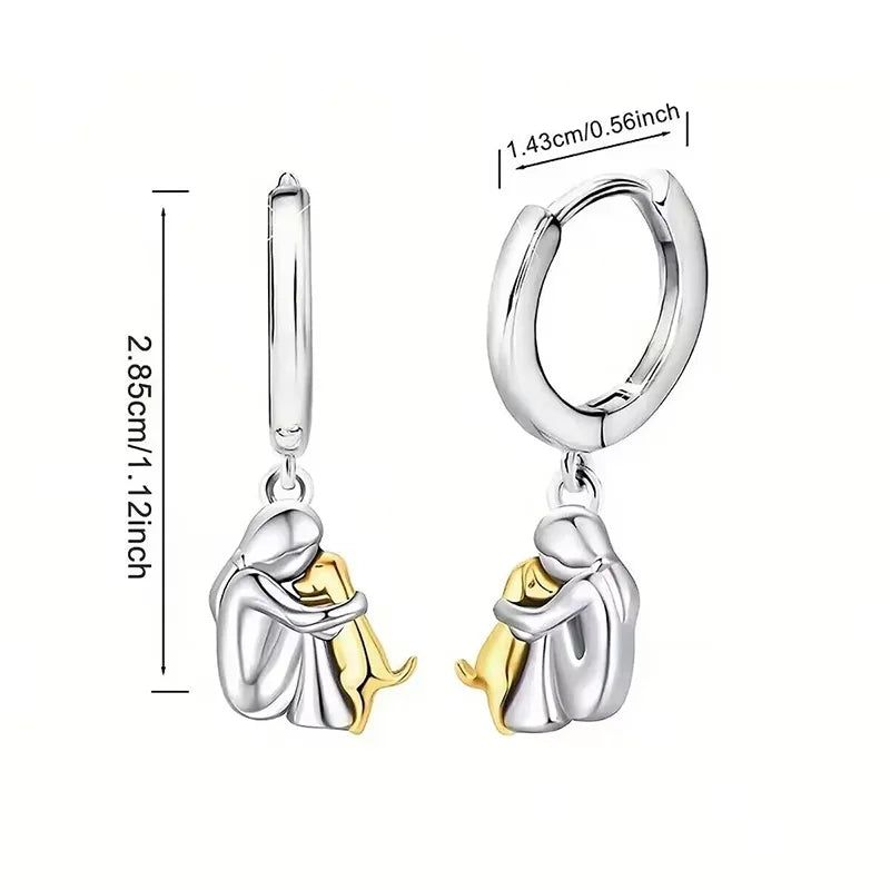 Ginny™ - Dog Icon Earrings (Round Clasp)