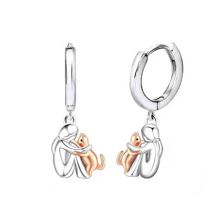 Lily™ - Cat Icon Earrings (Round Clasp)