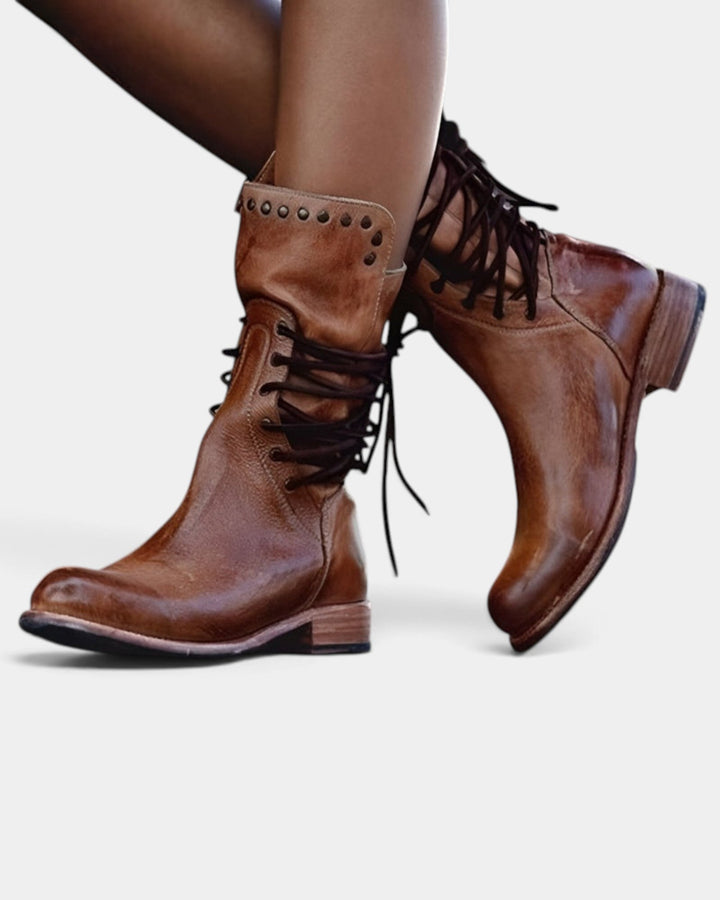 Prélia | Mid-calf Lace-up Boots