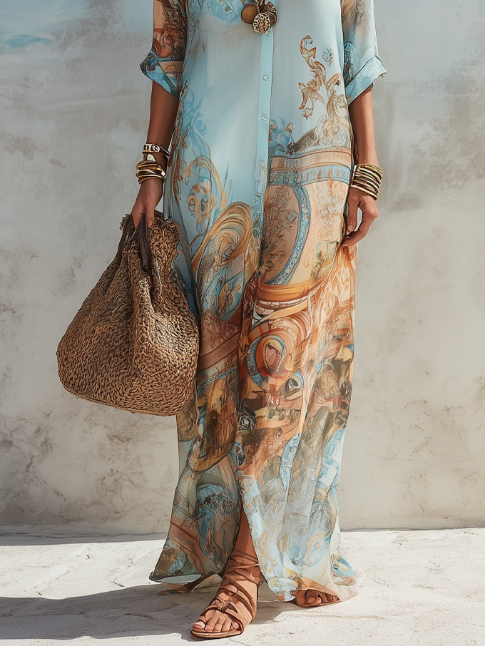 Sini - Mediterranean Maxi Dress