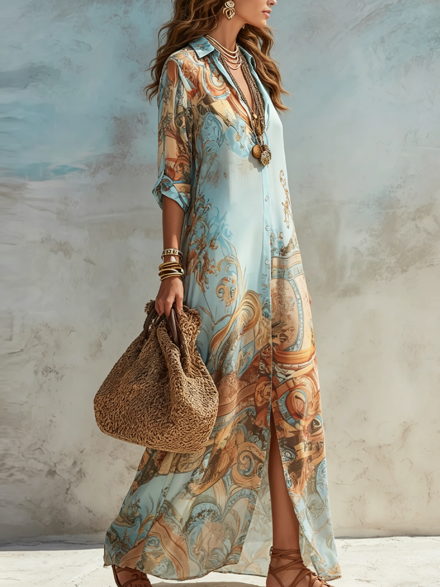 Sini - Mediterranean Maxi Dress