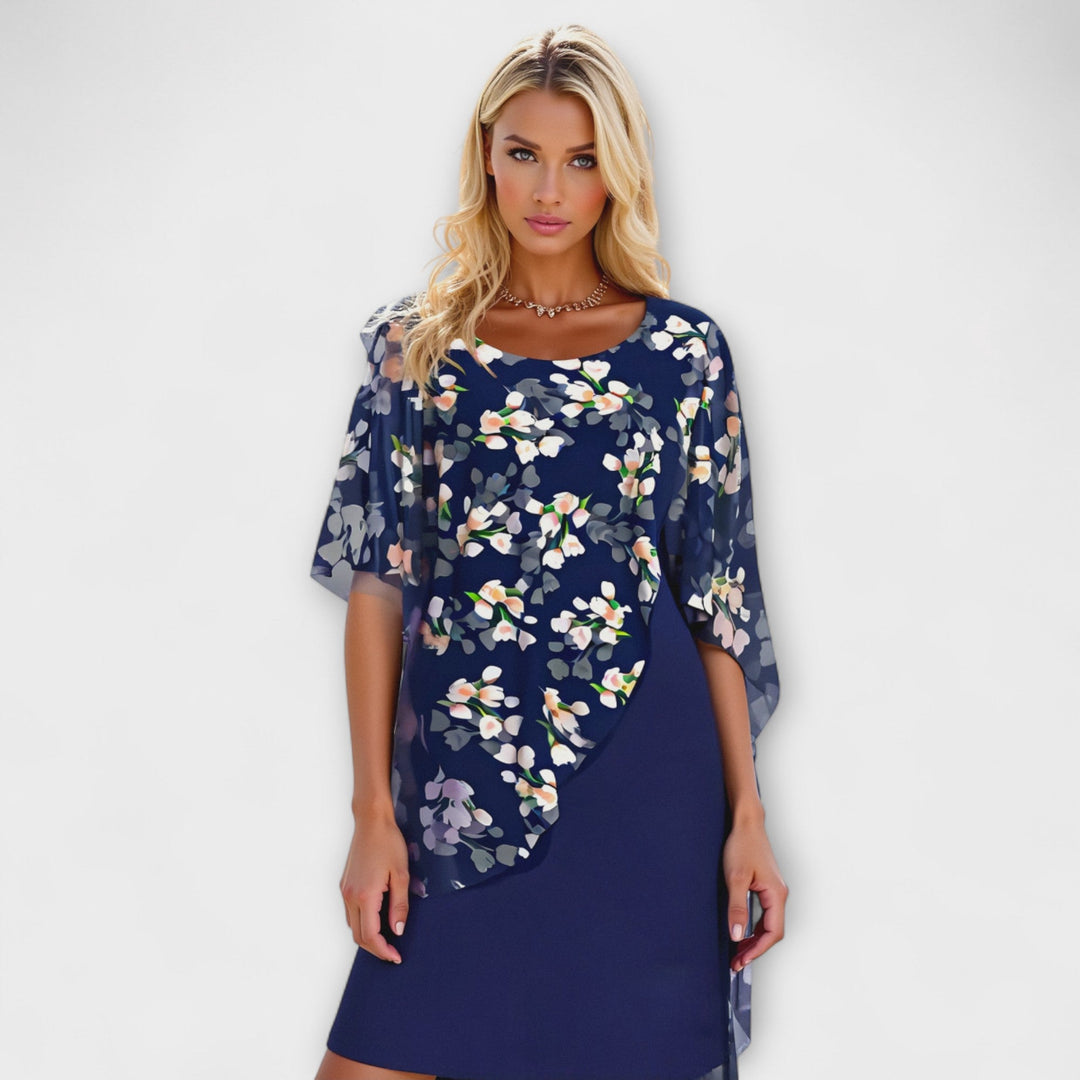 Lyanna - Floral Chiffon Dress Designed for Women