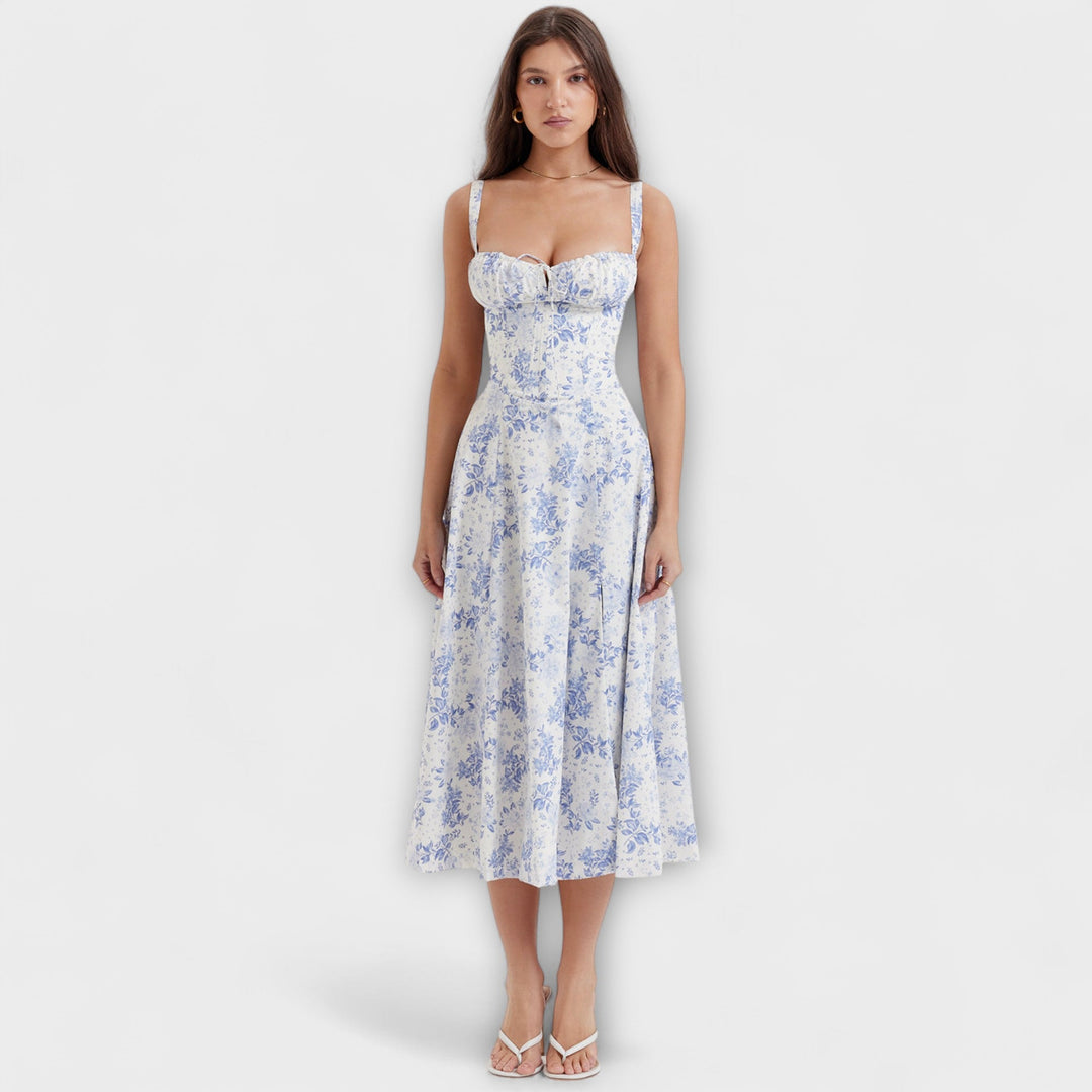 Zipporas - Custom Dress with Modern Spring Rain Floral Pattern