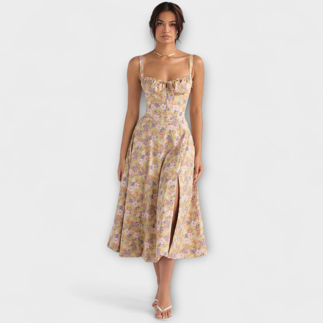 Zipporas - Custom Dress with Modern Spring Rain Floral Pattern