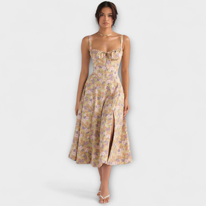 Zipporas - Custom Dress with Modern Spring Rain Floral Pattern
