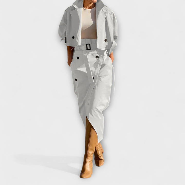 Lyra - Elegant Midi Dress with Pockets