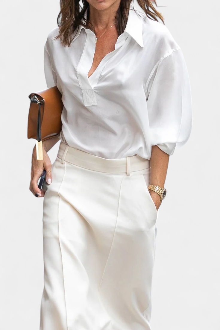 Ada | Modern Urban-Style H-Cut Smooth Skirt
