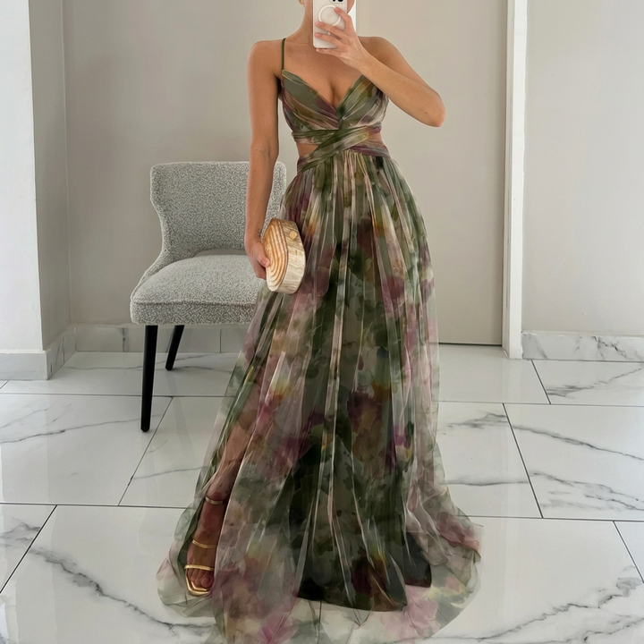 Margareeta – Floral Pattern Maxi Dress