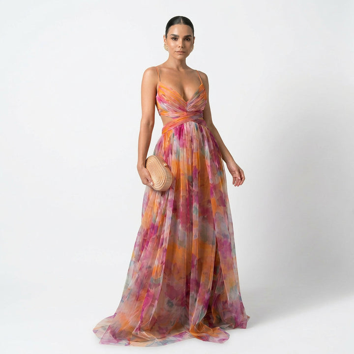 Margareeta – Floral Pattern Maxi Dress